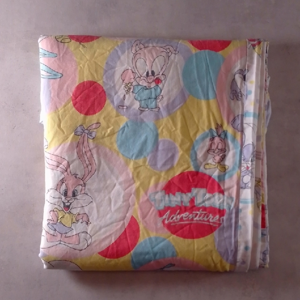 Vintage 1992 Tiny Toon Adventures Twin Duvet Cover – Reversible – Warner Bros.